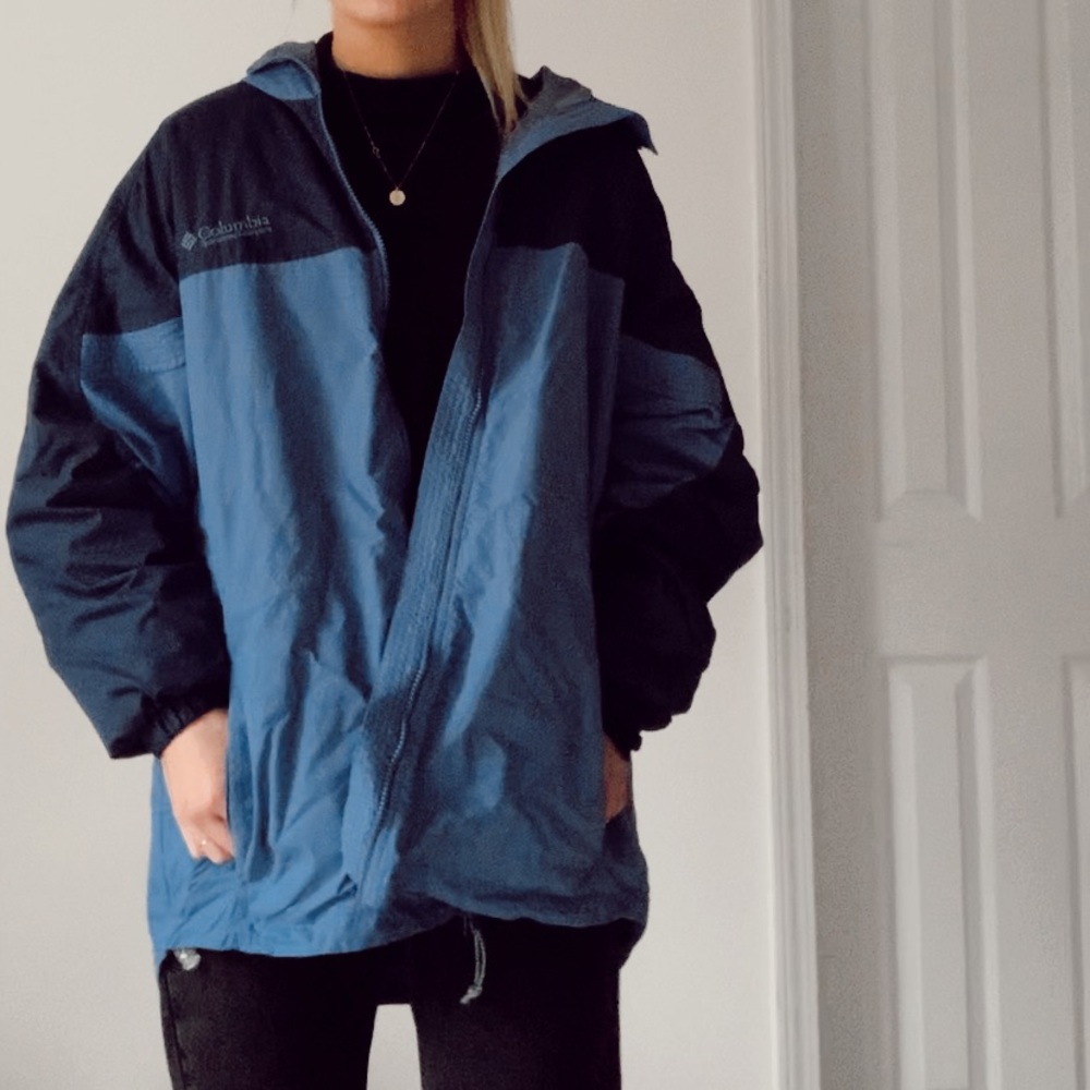 vintage oversized columbia windbreaker jacket